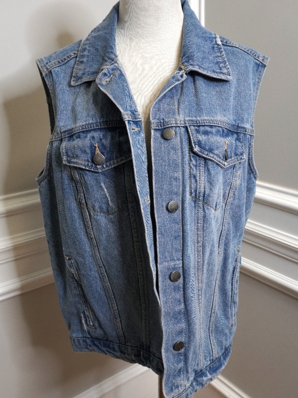 Velvet Heart Light Blue Denim Vest, Size M